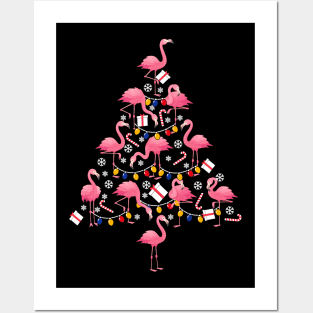 Funny Christmas Men Kids Women Flamingo Ugly Christmas Posters and Art